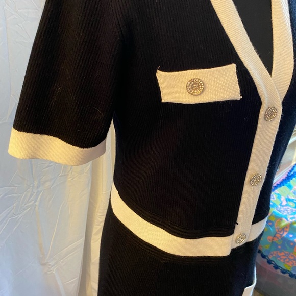 Karl Lagerfeld Black and White sweater dress - Picture 6 of 12